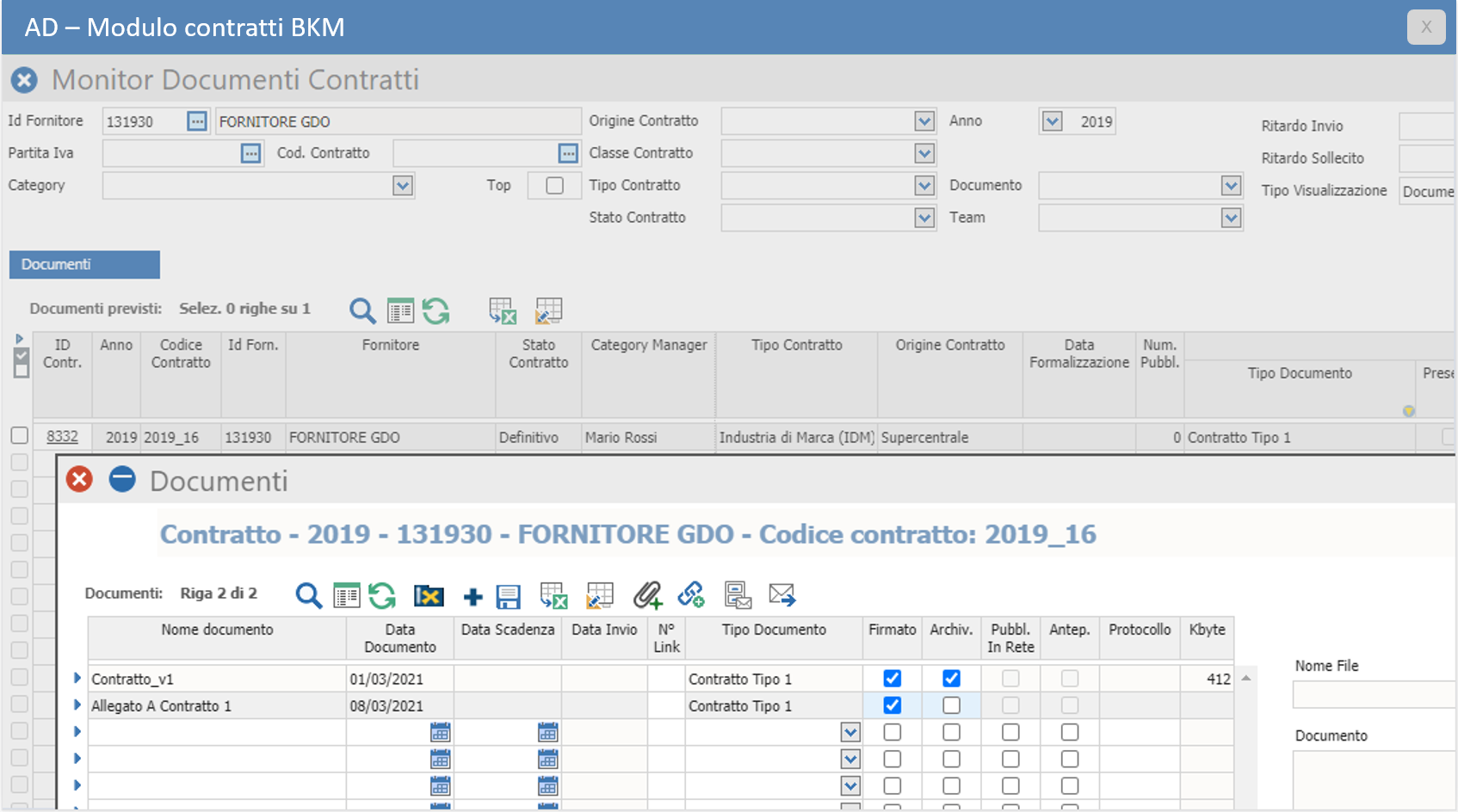 Crea i contratti gdo automaticamente