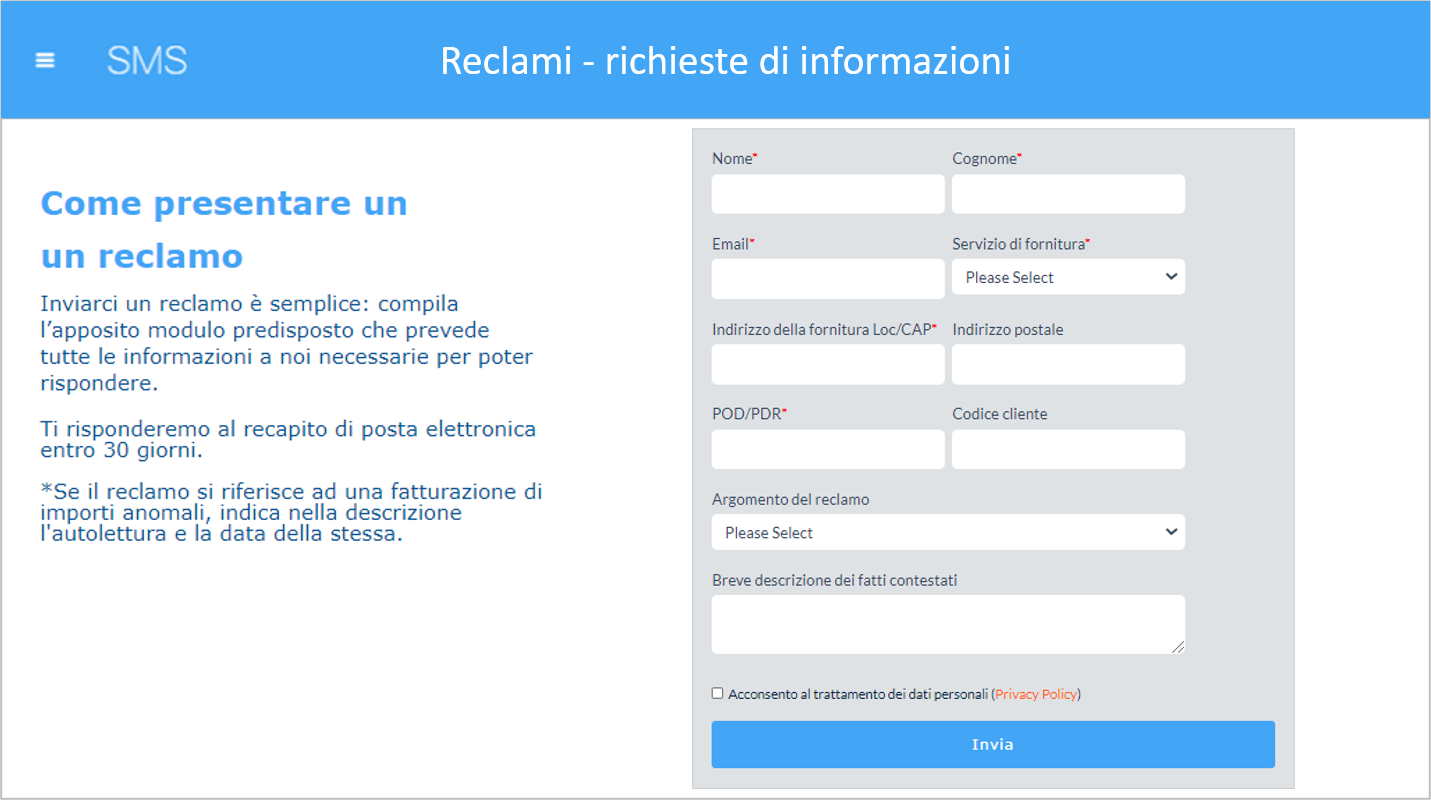 reclami e richieste stakeholder