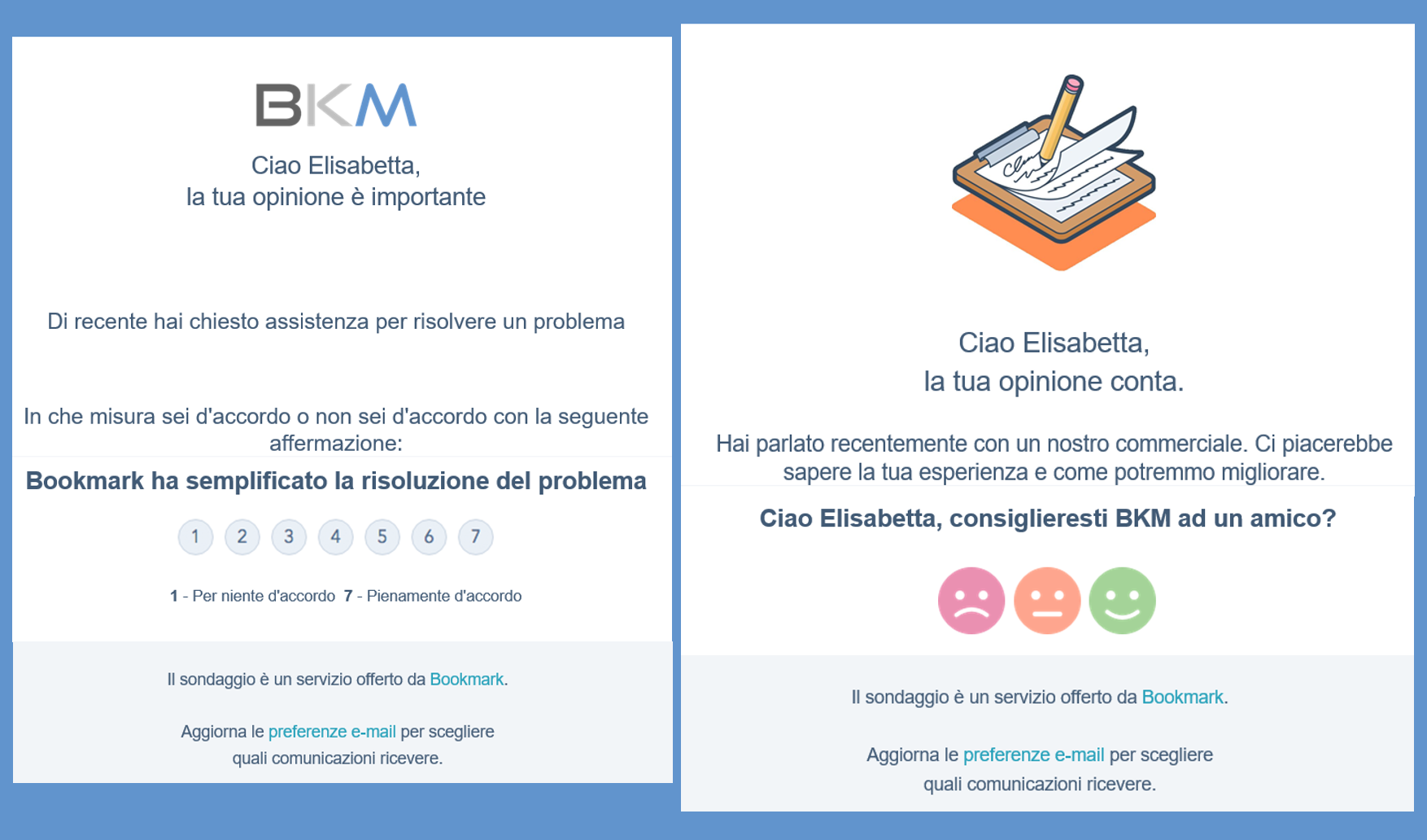 Survey di soddisfazione cliente e customer care