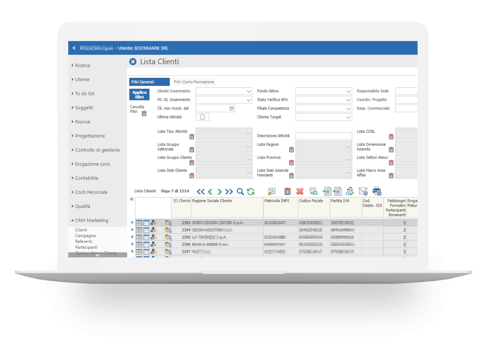 CRM integrato con il gestionale della formazione